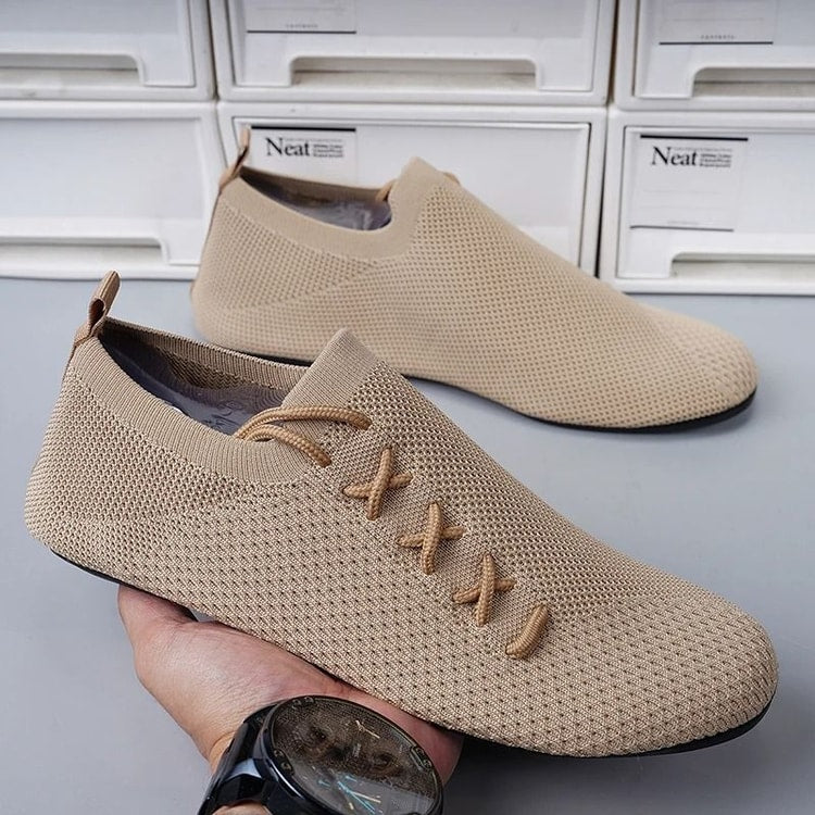 Men Breathable Mesh Loafers Anti-Slip Driving Shoes