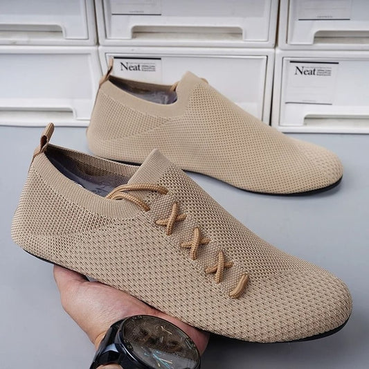 Men Breathable Mesh Loafers Anti-Slip Driving Shoes