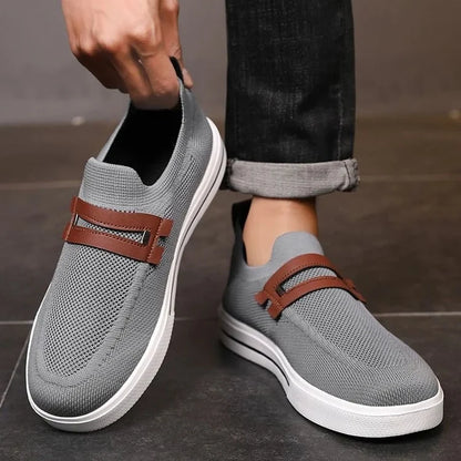 Men Mesh Breathable Walking Shoes Lightweight Outdoor Soft Sole Sneakers