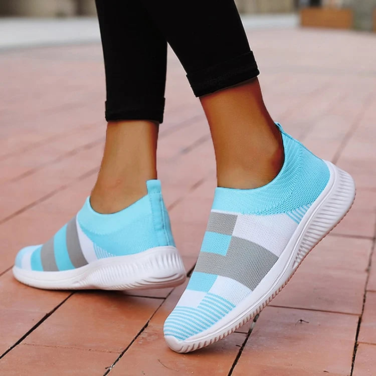Soft Womens Sneakers, Slip On Sock Shoes for Walking, Fashion Comfort Sneakers, Plus Size Women's Footwear