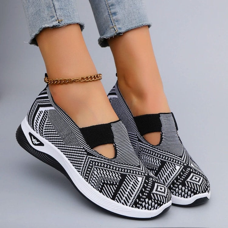 Womens Summer Breathable Mesh Flat Casual Shoes