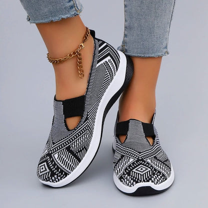 Womens Summer Breathable Mesh Flat Casual Shoes