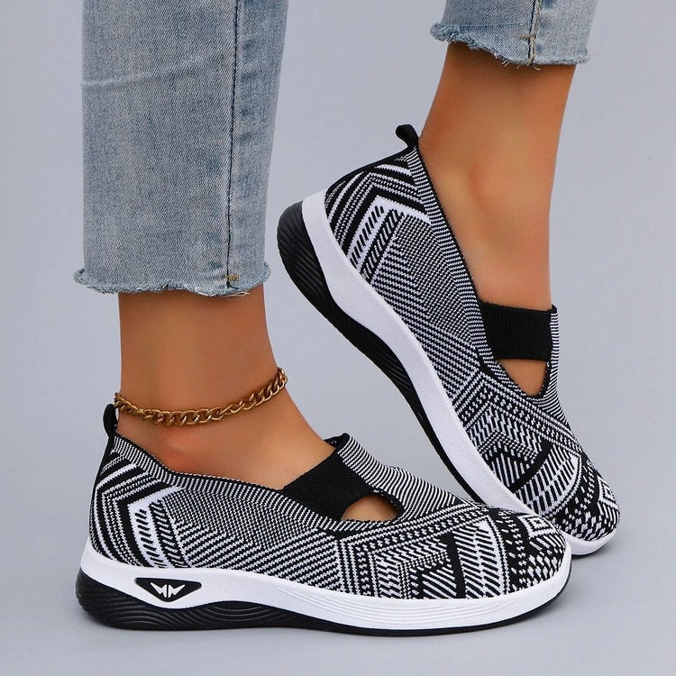 Womens Summer Breathable Mesh Flat Casual Shoes