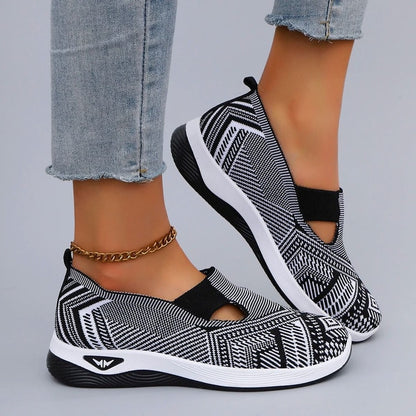 Womens Summer Breathable Mesh Flat Casual Shoes