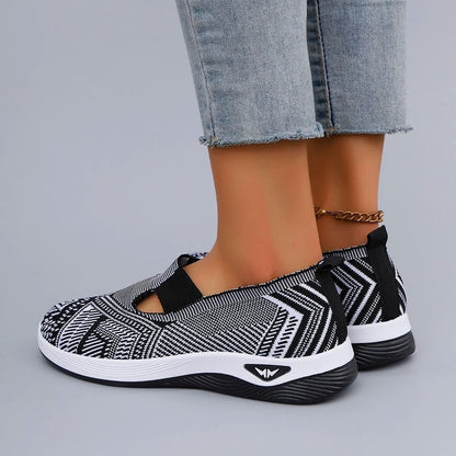 Womens Summer Breathable Mesh Flat Casual Shoes