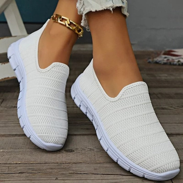 Women Slip On White Sneakers Lightweight Casual Shoes