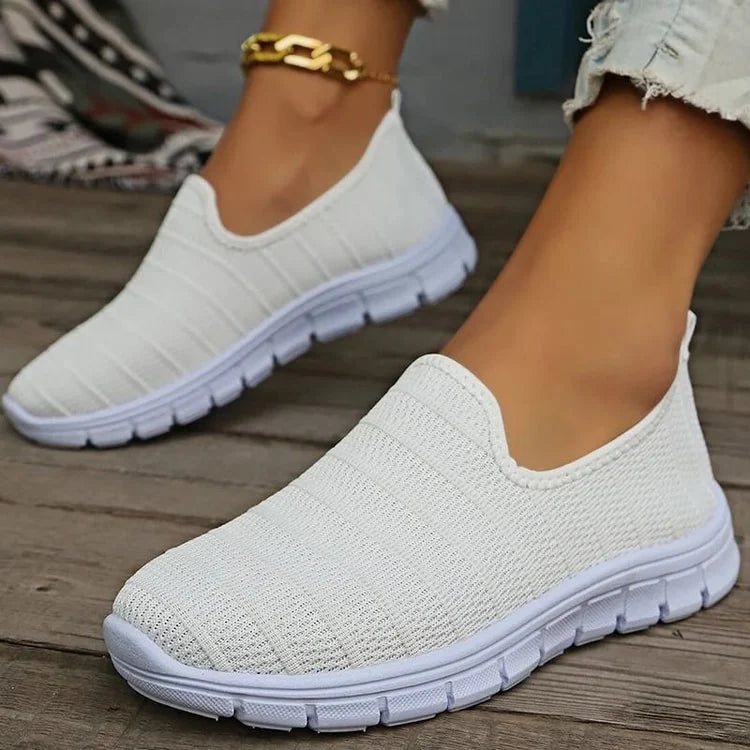 Women Slip On White Sneakers Lightweight Casual Shoes