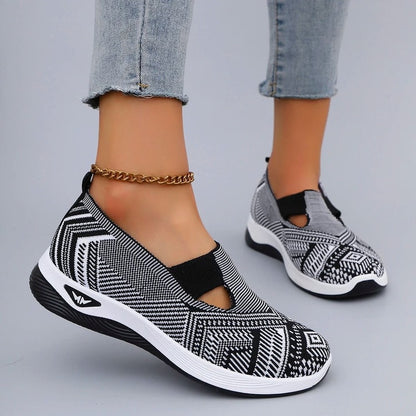 Womens Summer Breathable Mesh Flat Casual Shoes